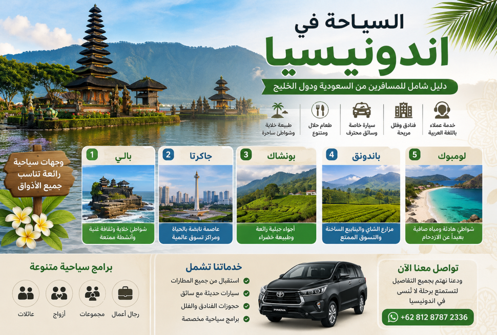 السياحة في اندونيسيا 2026 الدليل الشامل للمسافرين من السعودية ودول الخليج